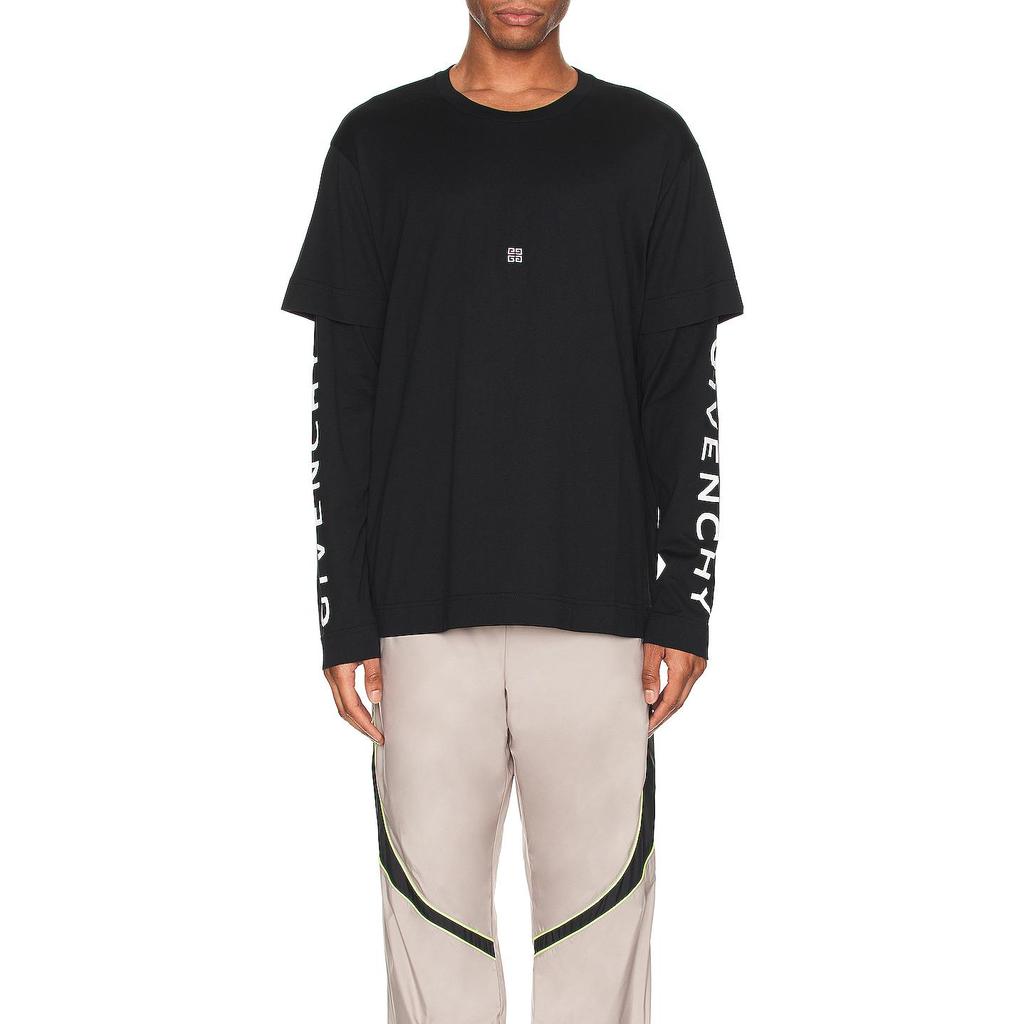 Givenchy 4G Embroidered Long Sleeved T Shirt BM71G53YAM-001