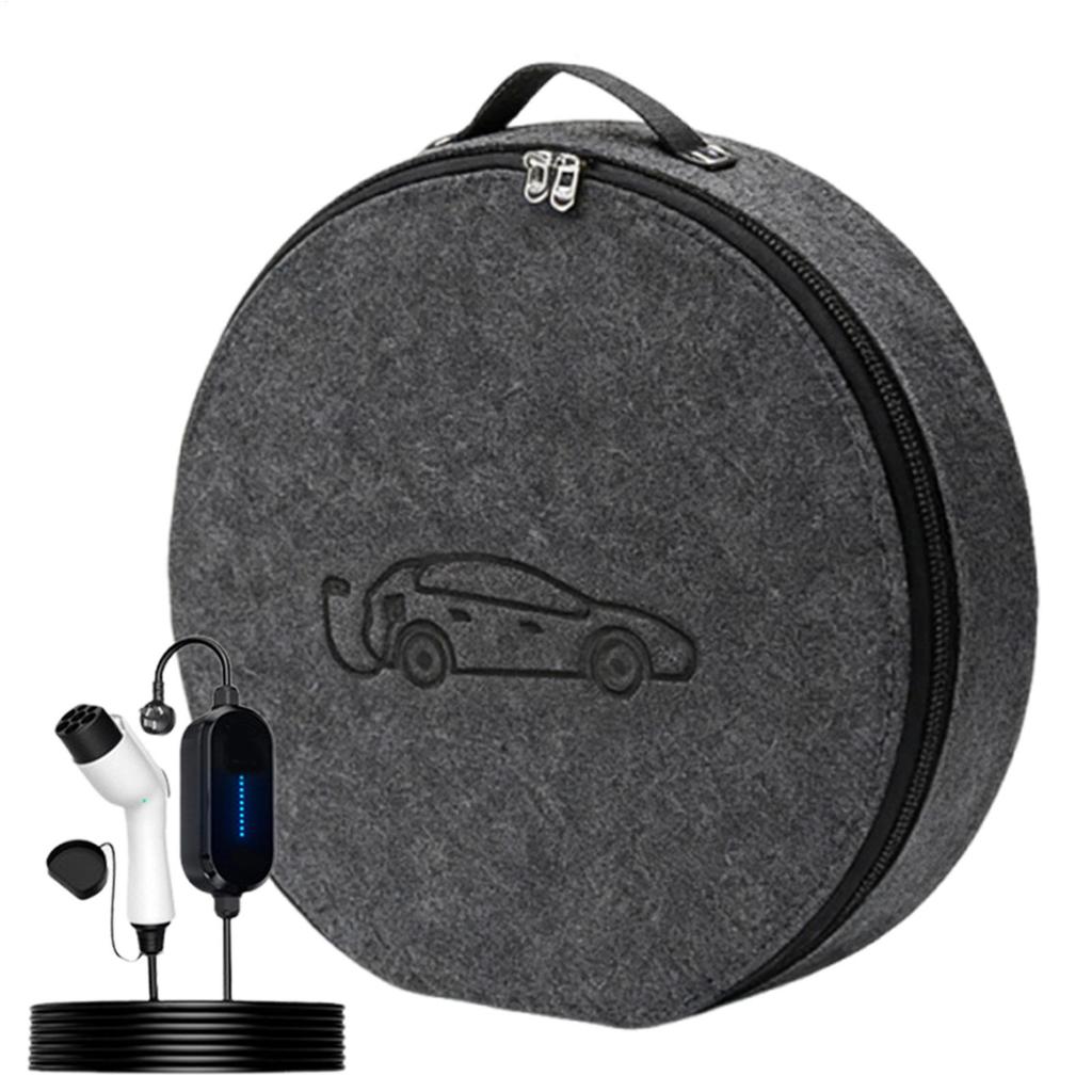 EV Charging Cable Storage Bag Electric Car Charger Box Charging Organizer Jumper Cable Bag Waterproof Fire Retardant Organizer