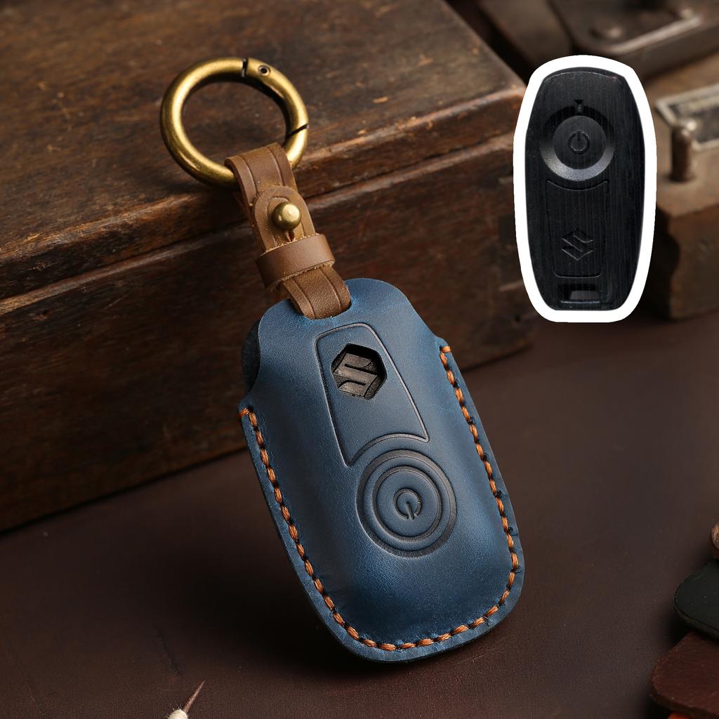 Suzuki Starter Car Key Cover Imported Super Vitra Remote Control Bag Buckle Case Genuine Leather Cowhide