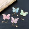 1pc Hollow Metal Butterfly Pendant Bookmark Student Birthday Gift Souvenir for Daily Reading  Magnetic Bookmark Book Accessories