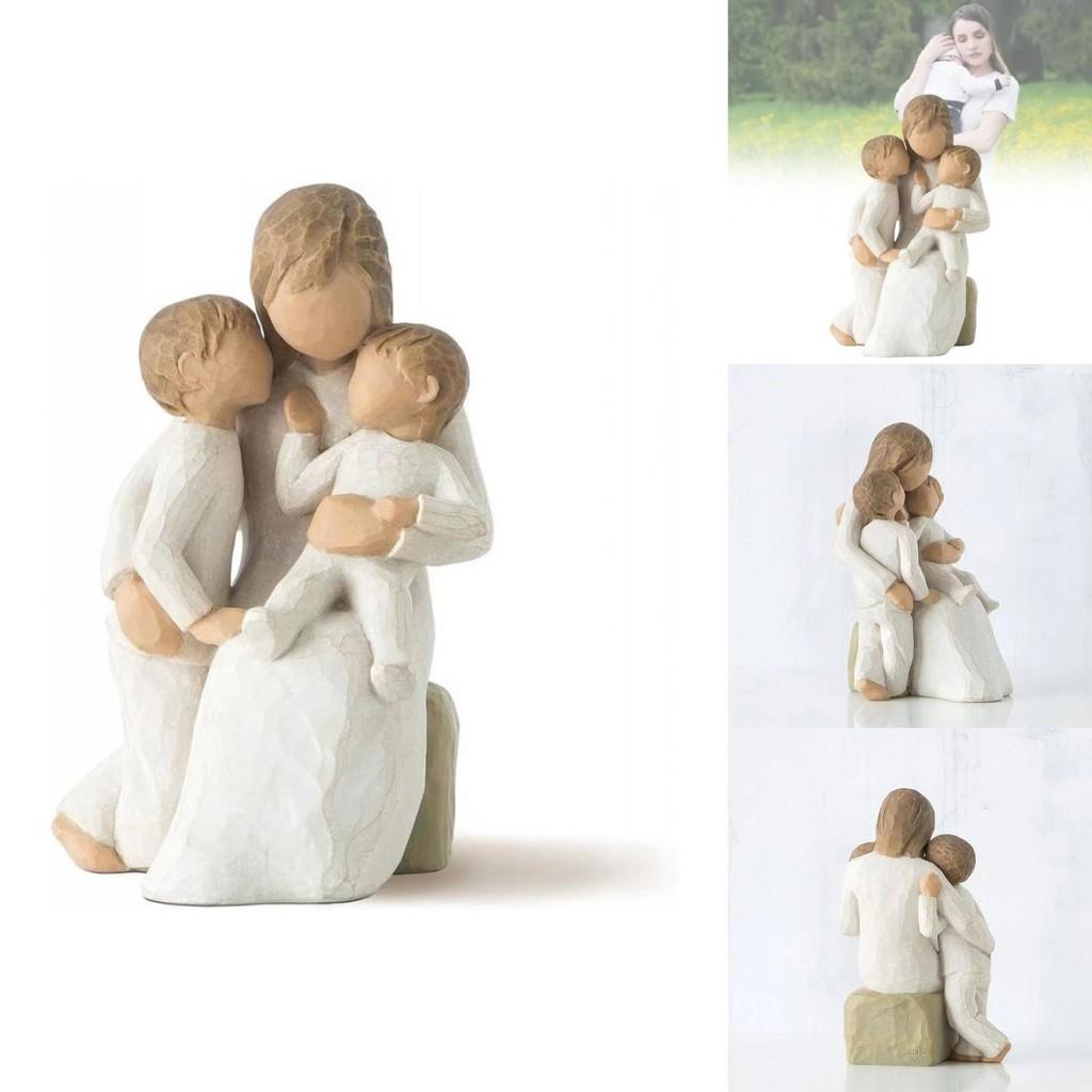 Urocza żywiczna figurka matki i dziecka do domu, sypialni, dekoracyjny akcent, prezent