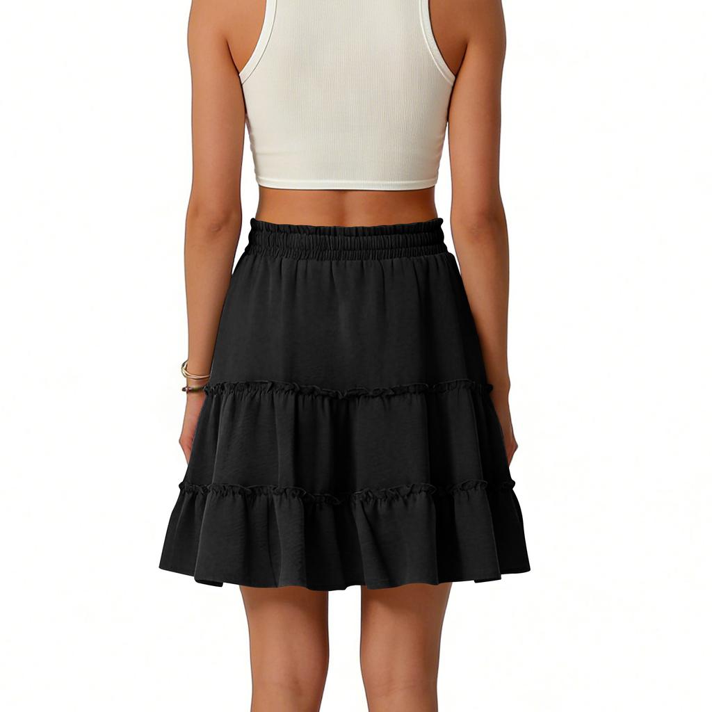 Women's Bohemian Skirt, Casual and Stylish Midi Skirt with Built-in Shorts