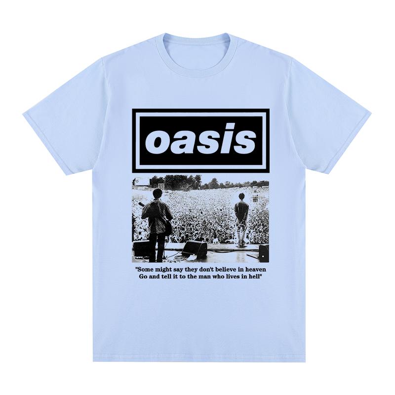 Oasi Rocková kapela Logo Vintage tričko Britská hudební alba Nápad na dárek Oblečení Bavlna Pánské tričko Nové Tričko Dámské topy