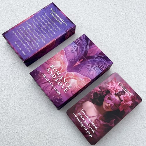 EMPATHSOUL Romantic Love Oracle Cards, Life Relationship Oracle Deck, Soulmates, Twin Flames Oracle Cards for Beginners, Guide You On Your Journey of