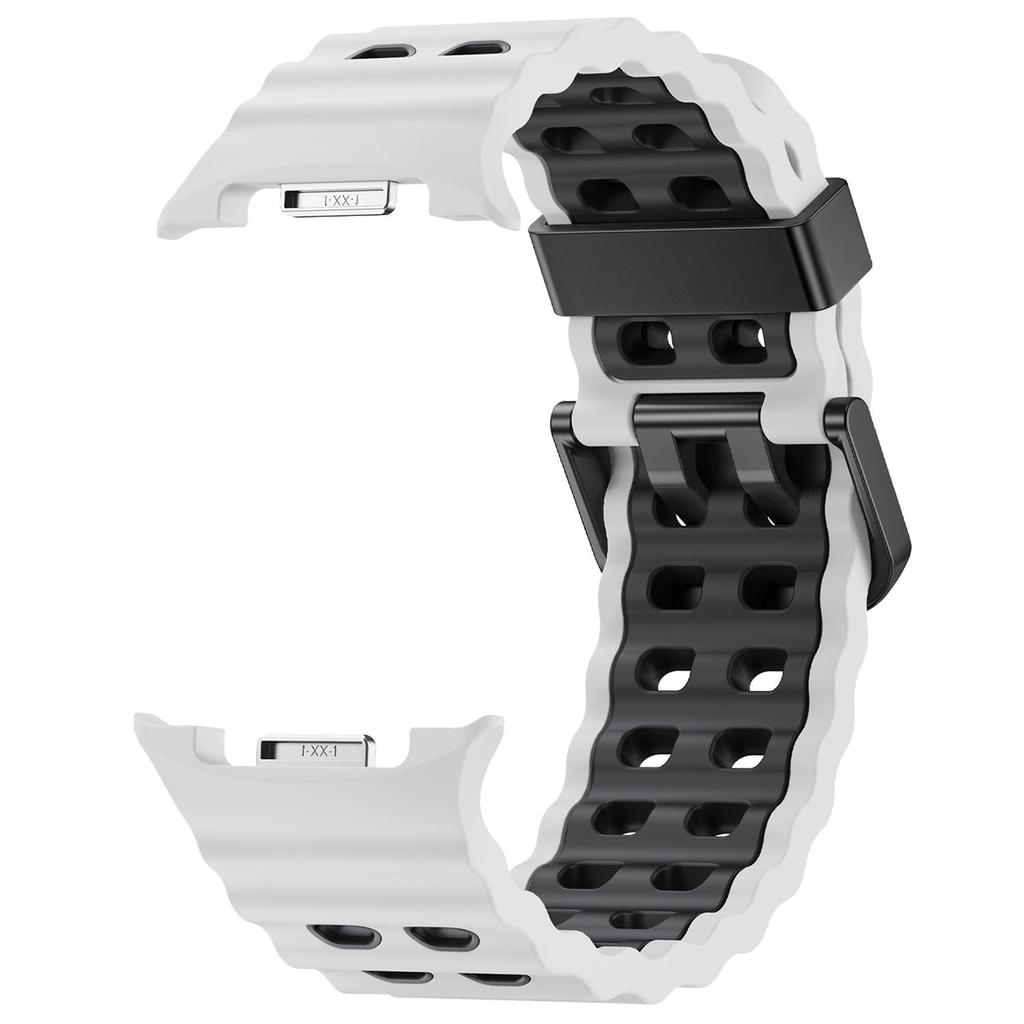 Marine Band for Samsung Galaxy Watch 8/8 Classic Ocean Strap Two-tone Silicone Band for Galaxy Watch 8 40 44mm Sport Bracelet