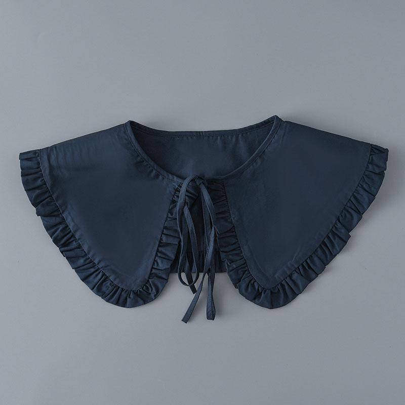 Vintage Ruffle Women Detachable Collar Tie Necklace Detachable Lapel Shirt Fake False Collar Woman Lace Tie Neckwear Nep Kraagie