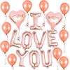 33pcs Valentine's Day balloon set, 16-inch I love you letter balloon, Valentine's Day party decoration, anniversary