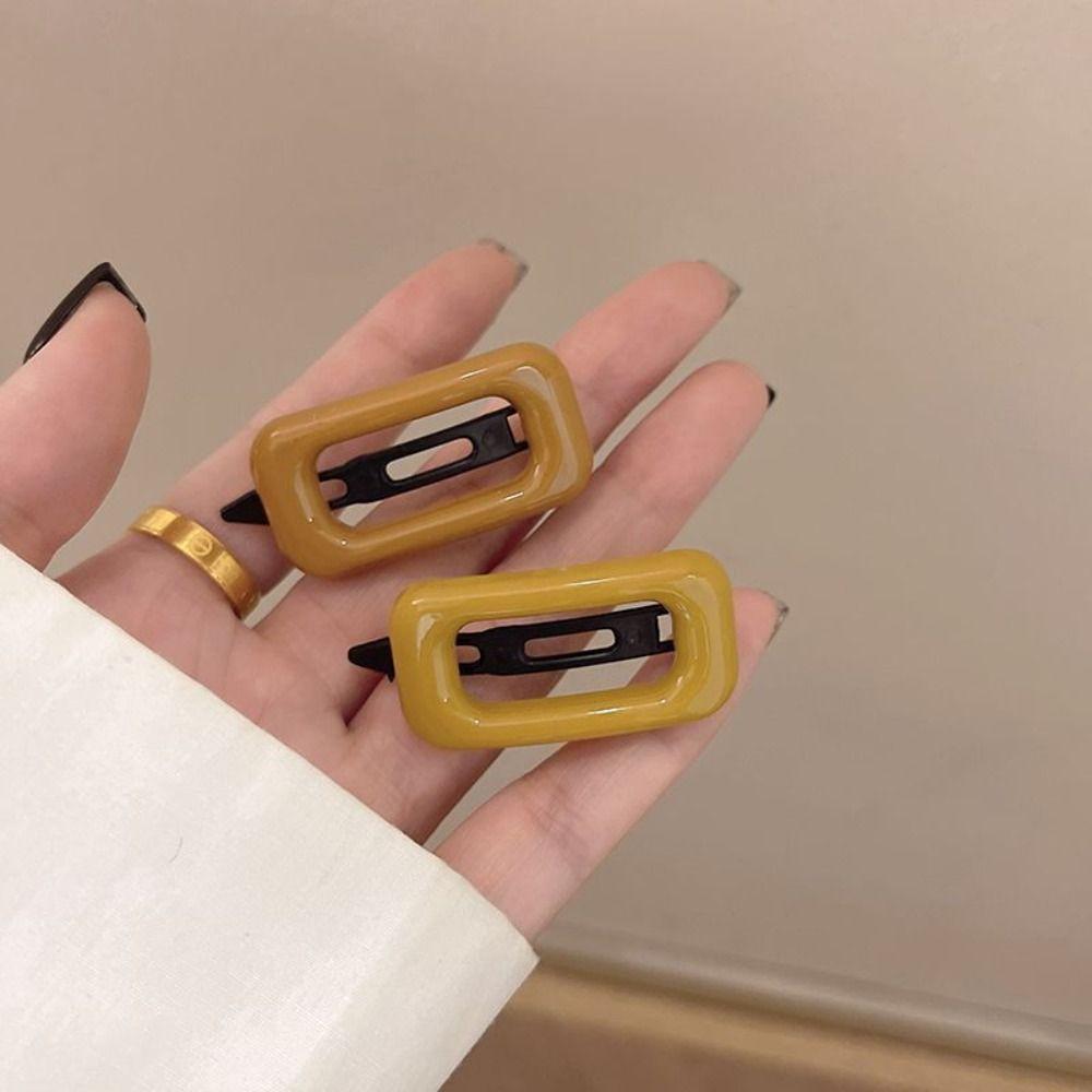 1 Pair Korean Style Hair Clips Square Hair Accessories High Quality Barrettes