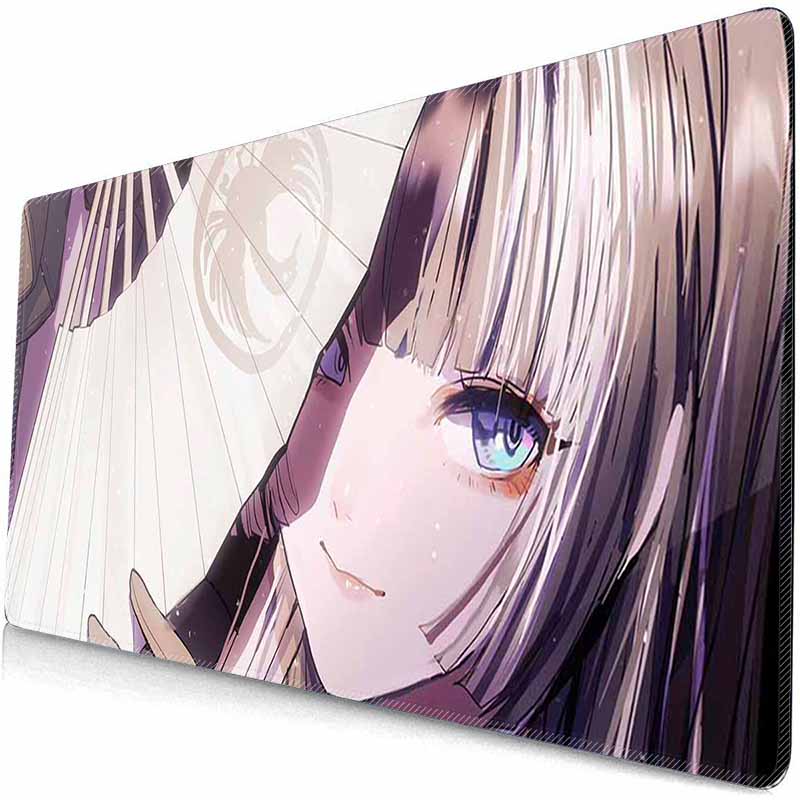 Gamer Large Mouse Pad Kawii Virtual Idol Rubber Mouse Mat Anime Girls J_Juufuutei R_Raden HD Mousepad Non-Slip Keyboard Pad