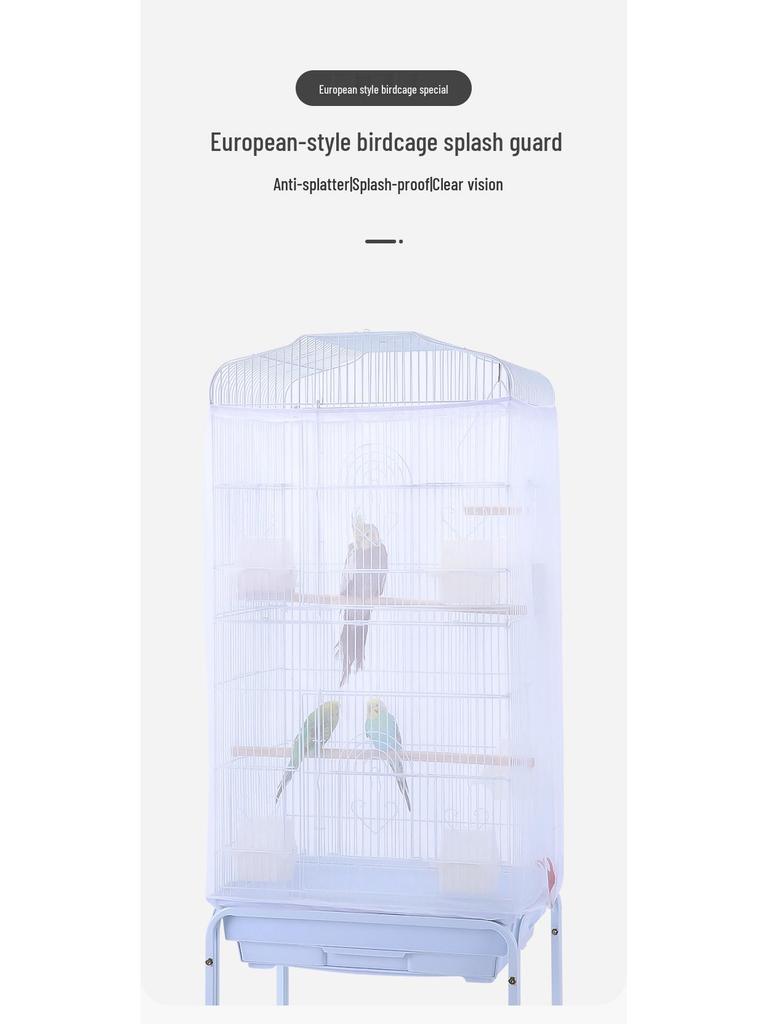 Černý síťový kryt na klec pro ptáky Fénixe - Odolný proti stříkající vodě, Prachotěsný, Odolný proti komárům, Hřejivý kryt