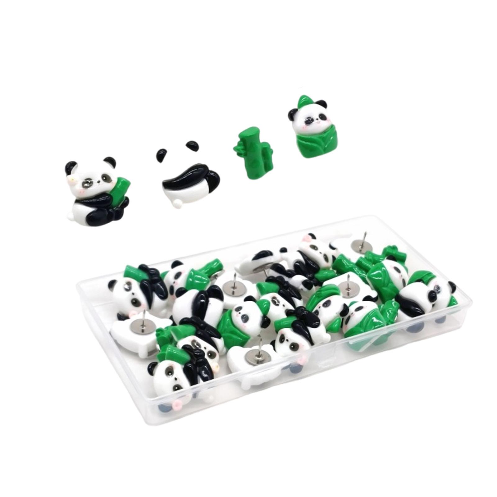 

20/30 шт. Декоративные кнопки в виде панды, пробковые кнопки для доски объявлений с футляром для пробковой доски, доски объявлений 30