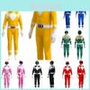 Rangers Costume For Kids And Adults Featuring Durable Jumpsuit And Character Mask**