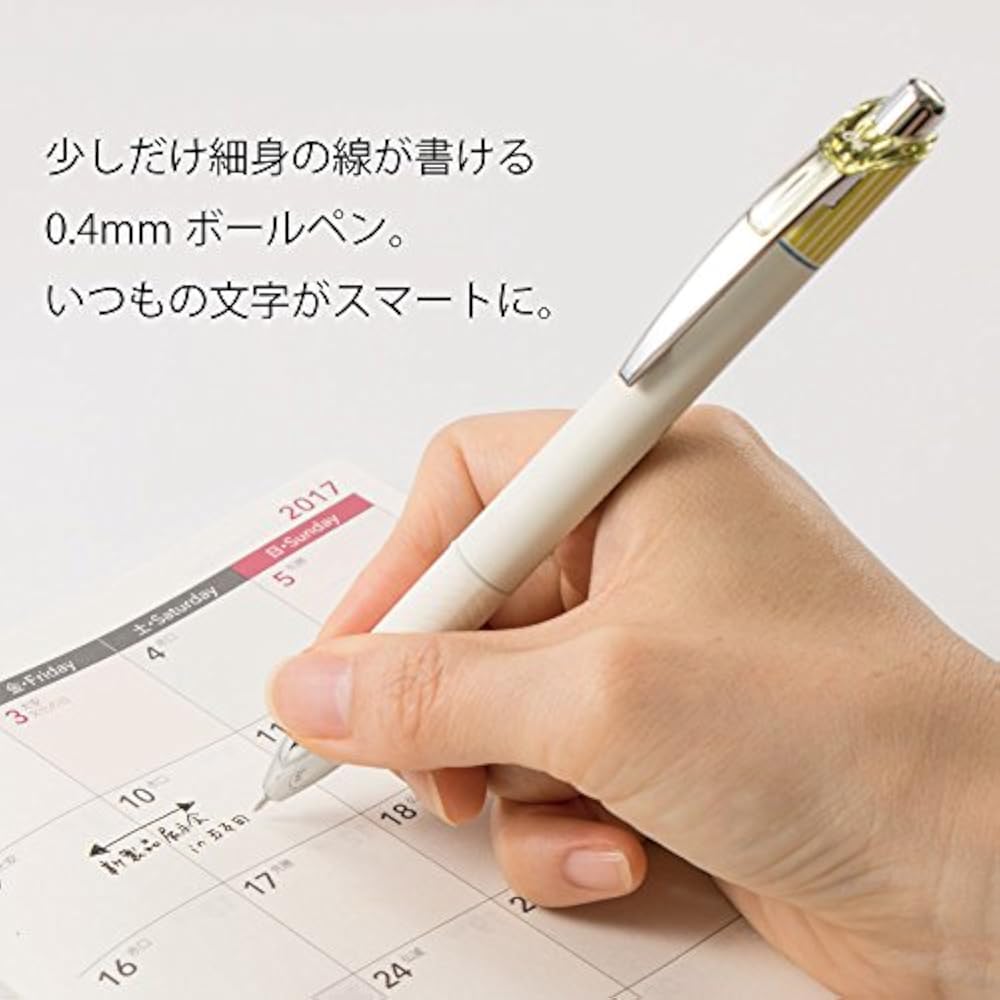 Pentel Ballpoint Pen Gel Ink Gel Crena 0.4mm Mimosa Yellow Shaft BLN74LG-A Black 10