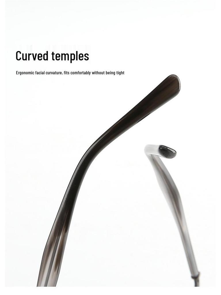 Męskie okulary retro z czystego tytanu 160 mm dla szerokich twarzy - Kompatybilne z soczewkami korekcyjnymi