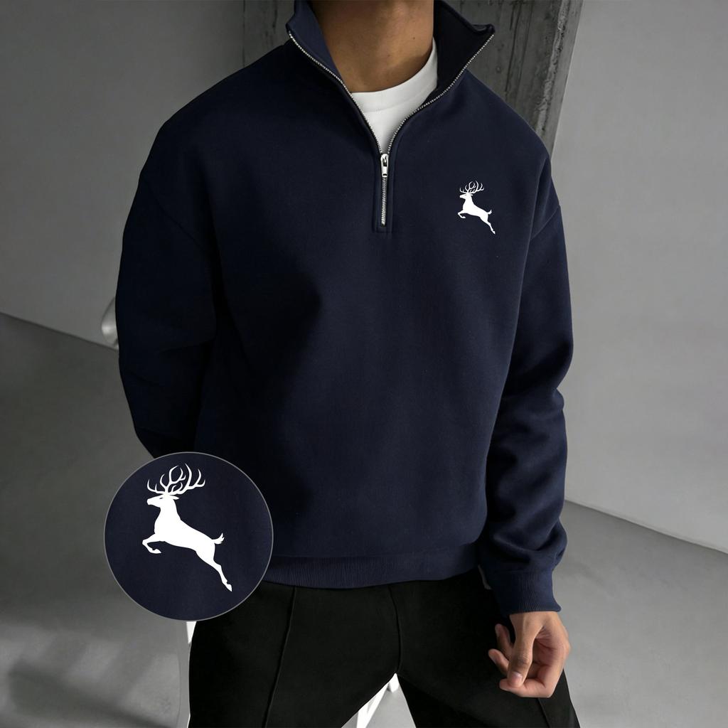 Men's Y2K-style long-sleeve jacket with a zip-up front and practical pockets, made of medium-weight fleece—perfect for the gym or a day out.