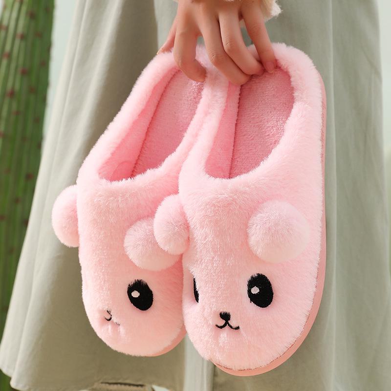 Women's Winter Cotton Slippers: Warm, Non-Slip Thick Soles, Cute for Home or Confinement, Suitable for Men and Women In Autumn and Winter.
