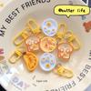 913 Cute Breakfast Plate Keychain - Fun Food Toy Pendant & Girlish Backpack Accessory for Couples & Friends