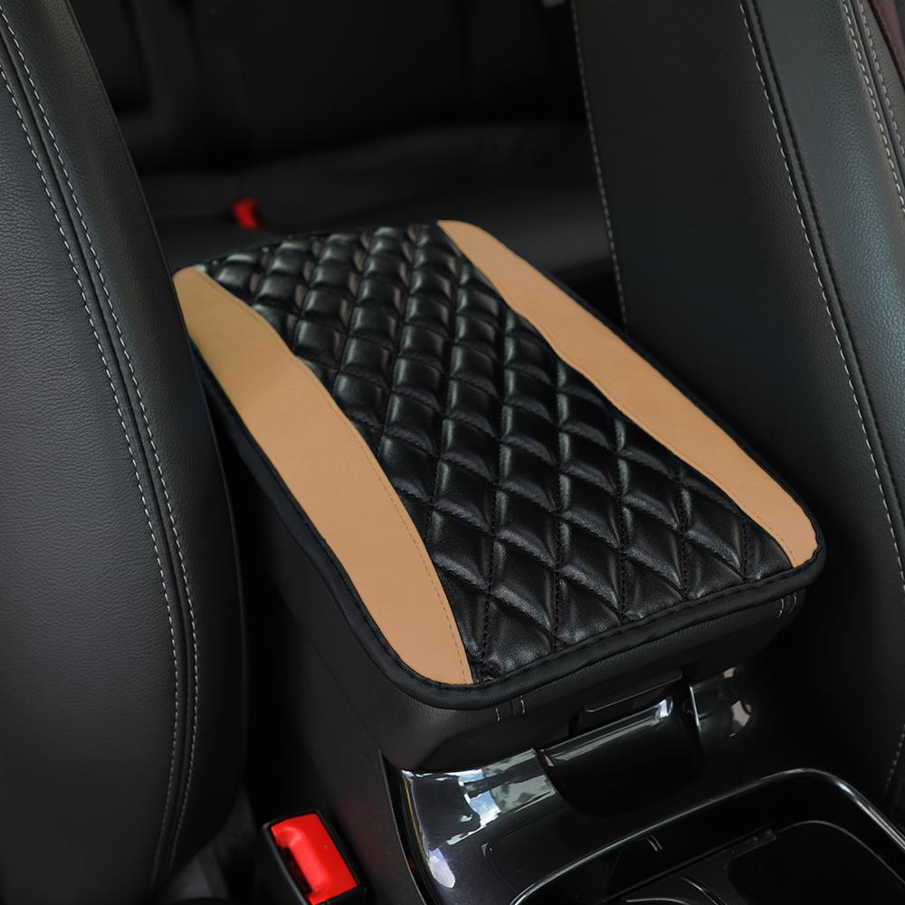 A Three-dimensional Nappa Leather Embroidered Car Armrest Cushion for Dust-proof, Dirt-proof and Water-resistant Car Interiors