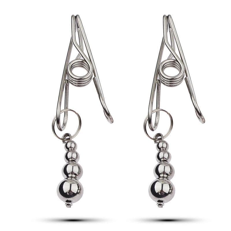 BDSM Bondage Nipple Clamp Sex Breast Clamp Clips Metal Nipple Shaking Clamps Breast Clip Sex Slaves Breast-Enhancing