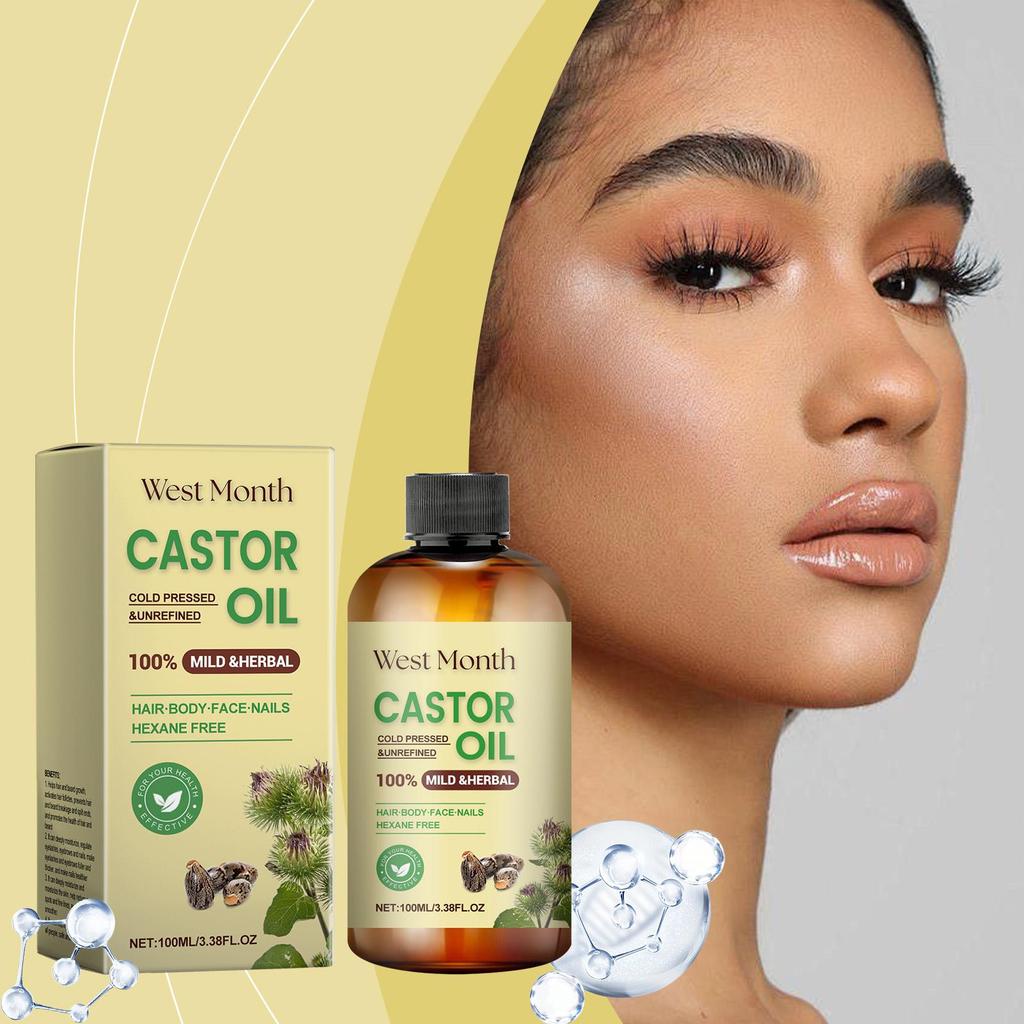 Hair Care Castor Oil Nourishing Long-Lasting Hyrdation Promote Nails Growth Eyebrow Thickener Moisturizing Multi-effect Care Oil