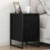Nightstand Set of 2 Black Oak Effect 39.5 x 30 x 50 cm