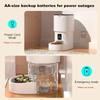 4L WIFI Knopf Automatischer Katzenfutterautomat Intelligenter Katzen- und Hunde-Futterautomat Smart Pet Katzenfutterspender Futterautomat(Kein 5V 1A Stecker)