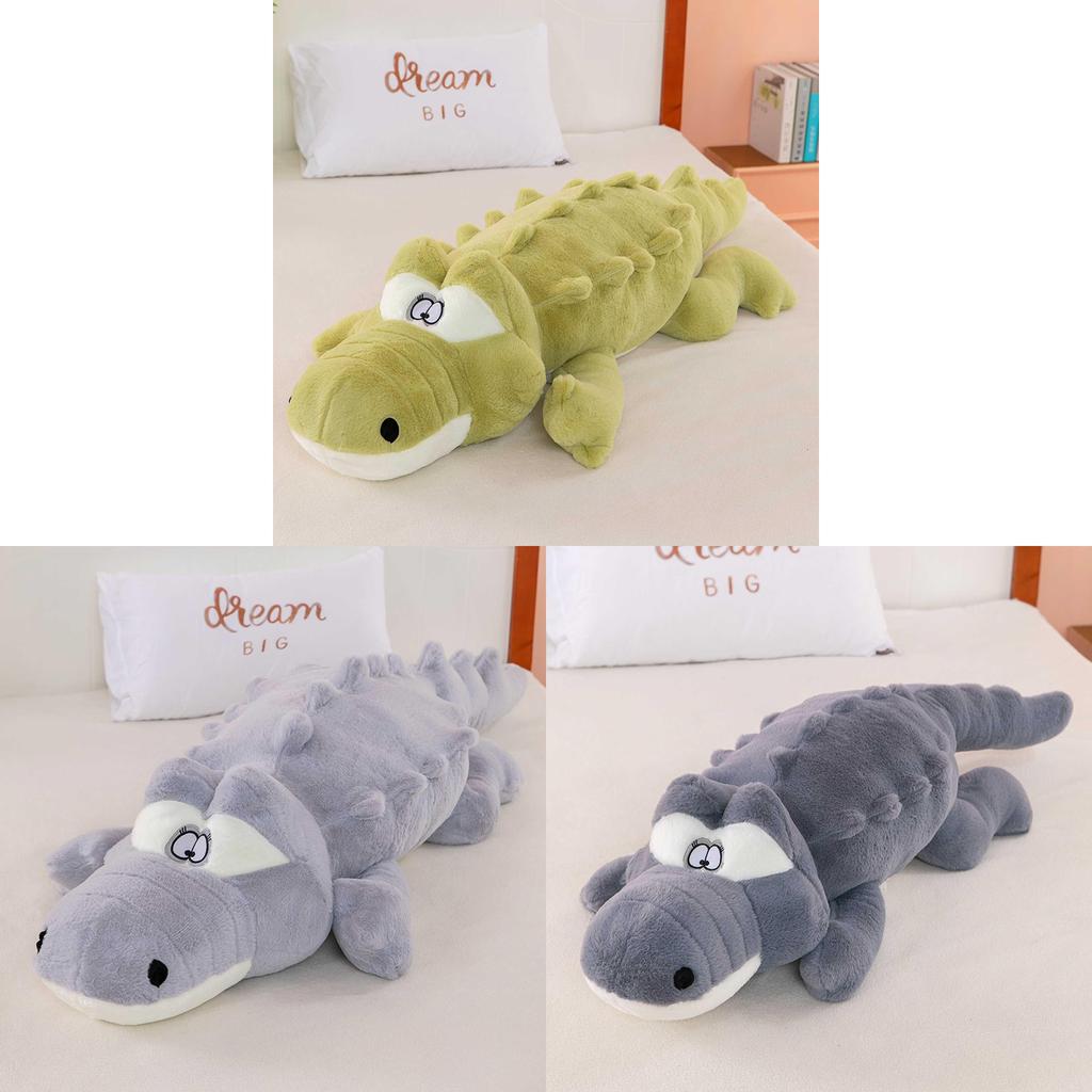 Cartoon Crocodile Plush Toy Sleeping Pillow For Girls Gift Microfiber Softness