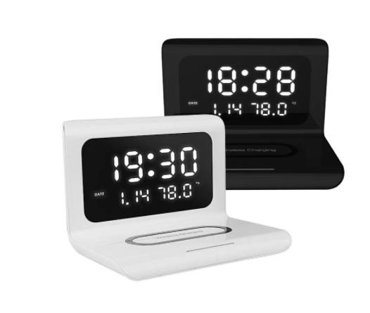 Chargers & Cradles Wireless Phone Chargers Desktop Alarm Clock 3 In 1 For Iphone
