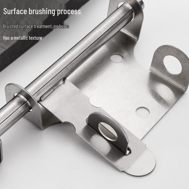 304 Stainless Steel Bolt Cage Lock with Two-Way Door Pins and Anti-theft Padlock for Main and Warehouse Doors