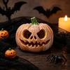 Fish Tank Landscaping Ornament Halloween Pumpkin Aquarium Hideout, Ghost Face Betta Reptile Accessories Hide Cave, Decorative Shrimp Hideaway for