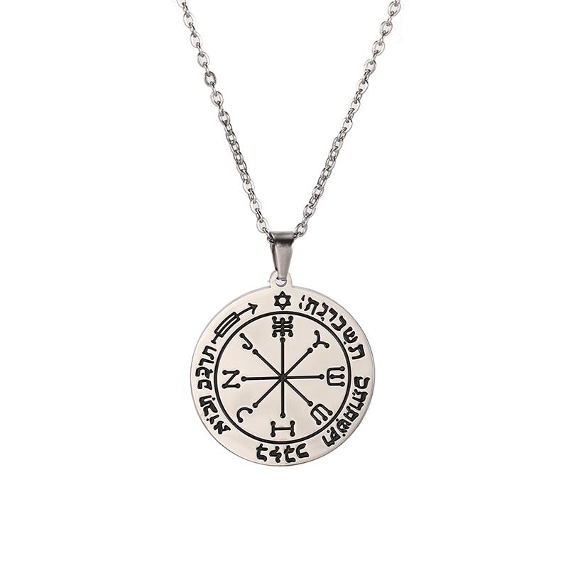 Talisman Of Protection Good Luck Wealth Necklace Seal Of Solomon The Sixth Spark Vintage Stainless Steel  Amulet salomon hombre