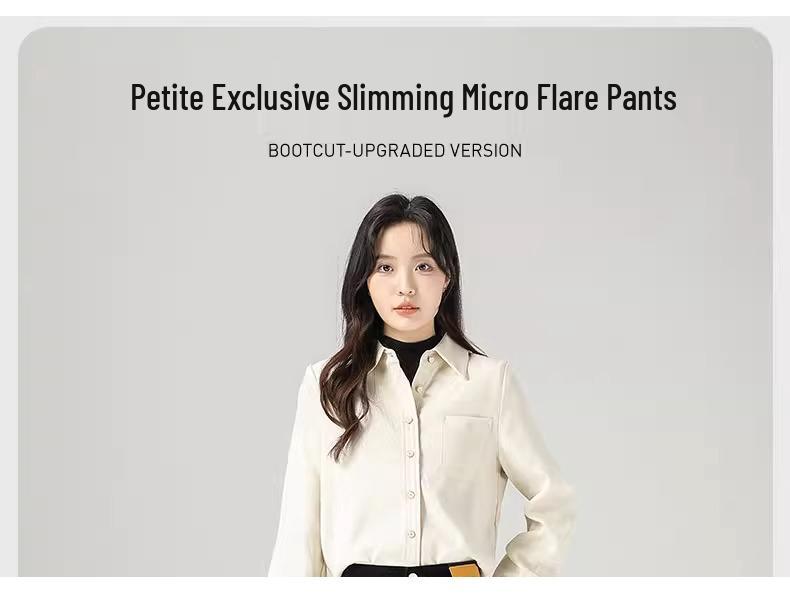 Petite Women's High-Waist Black Micro-Flare Jeans - Spring/Summer 2025 Collection
