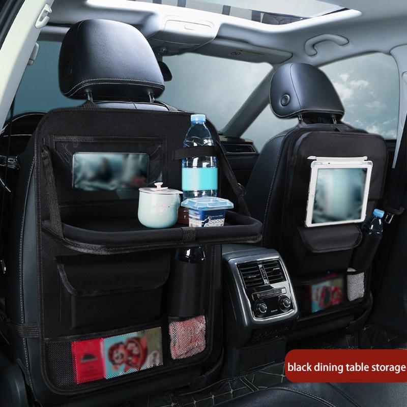 Automobilio sėdynės atlošo laikymo krepšys Didelės talpos daugia kišenių Galinės sėdynės organizatorius Sulankstomas valgomojo staliukas Planšetinio kompiuterio dėklas Pakabinamas krepšys