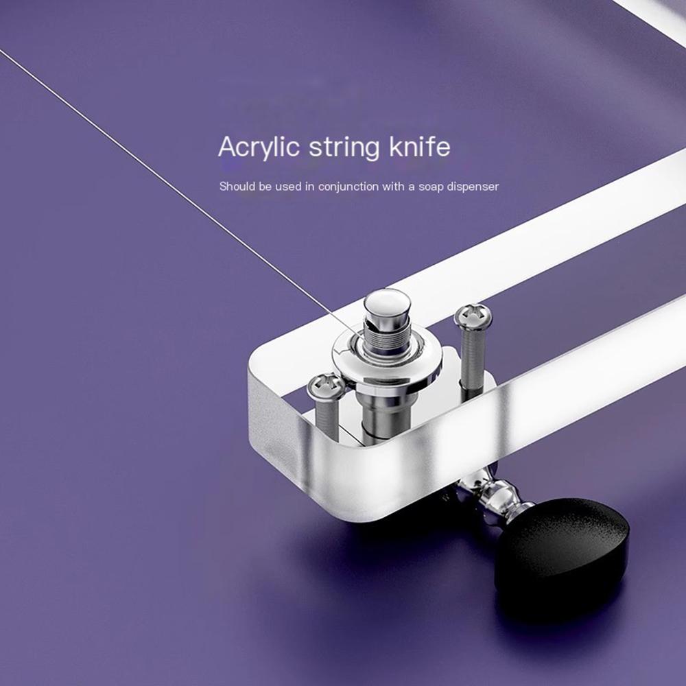 Acrylic Soap Cutter with Wire/String Blade – Handmade Soap Cutting Tool Set with Stainless Steel Wire or Guitar String, Soap Cut