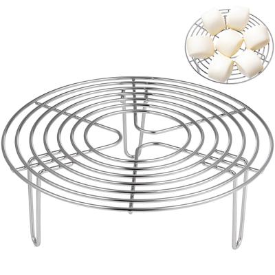 Egg Steamer Pan Cooling Rack Stainless Steel Fryer Shelf Air Round Wire 304 for Baking Stand