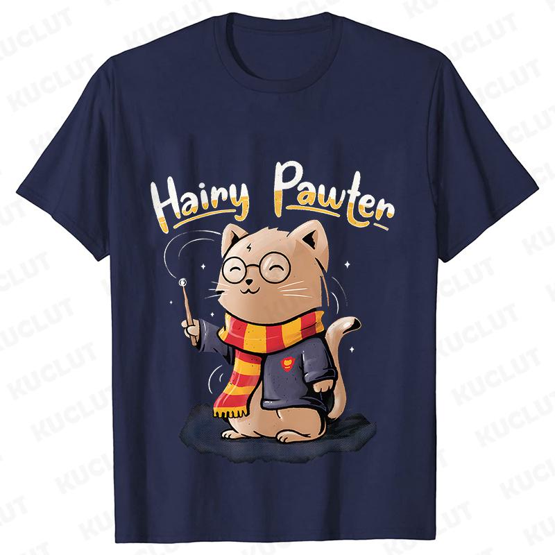 Cute Potter Cats Women T-Shirt Fashion Plus Size Unisex Tshirt Harajuku Short Sleeve Top Tees O Neck Mother Gift Female Clothing