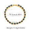 Gold Plated Emerald Green Oval CZ Tennis Bracelet