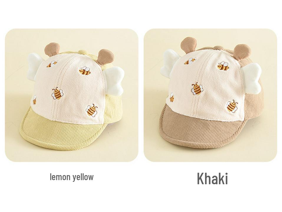 Children's Cute 3D Bee Sun Hat Baseball Cap - Windproof Toddler Outdoor Hat