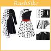 Bezauberndes Kinder Cruella De Vil Gepunktetes Cosplay Kostüm Kleid Für Theatralische Aufführung