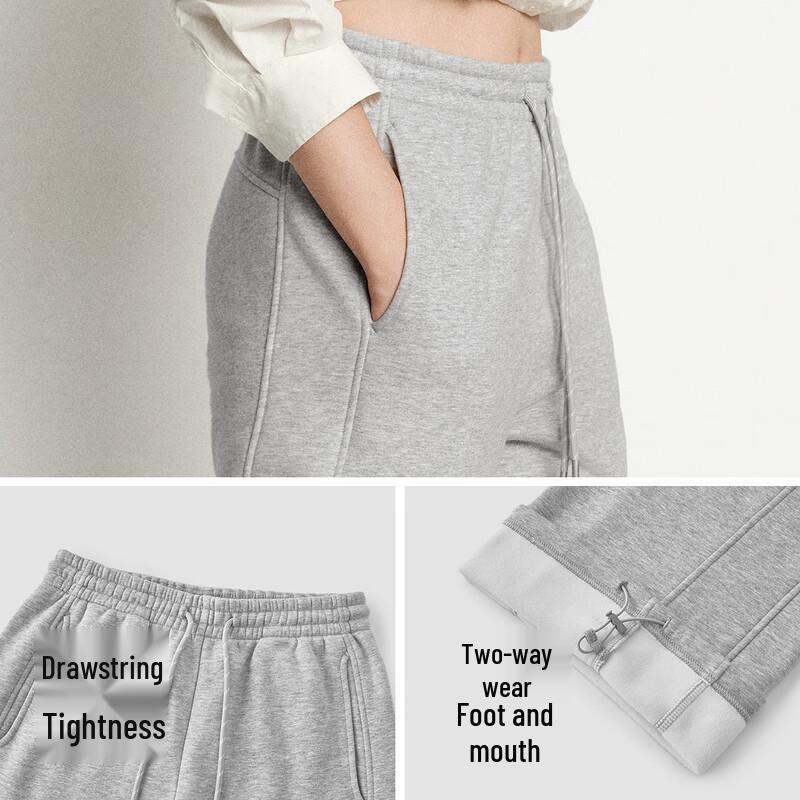 Semir Women's Heating Antibacterial Fleece Wide-Leg Casual Pants