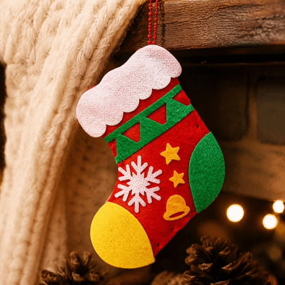 Christmas Tree Xmas Non-Woven Charms Christmas Stocking Christmas Toy DIY Christmas Pendant Party