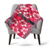 Custom Name Hawaiian Plumeria Pattern Home Decorative Blanket Comfortable Soft Lightweight Allseason Multipurpose Throw For Picnics Couches Offices