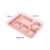 Cross-border Wheat Straw Children's Anti-fall Compartment Dinner Plate for Household or Student Canteen Use.