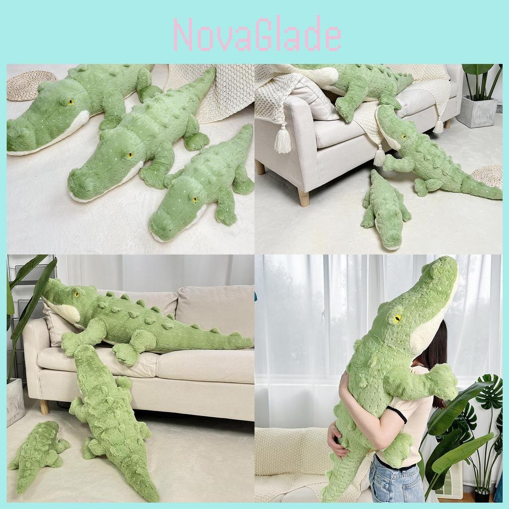 Crocodile Plush Toy Giant Pillow With Pp Cotton Filling For Kids Sleep And Play