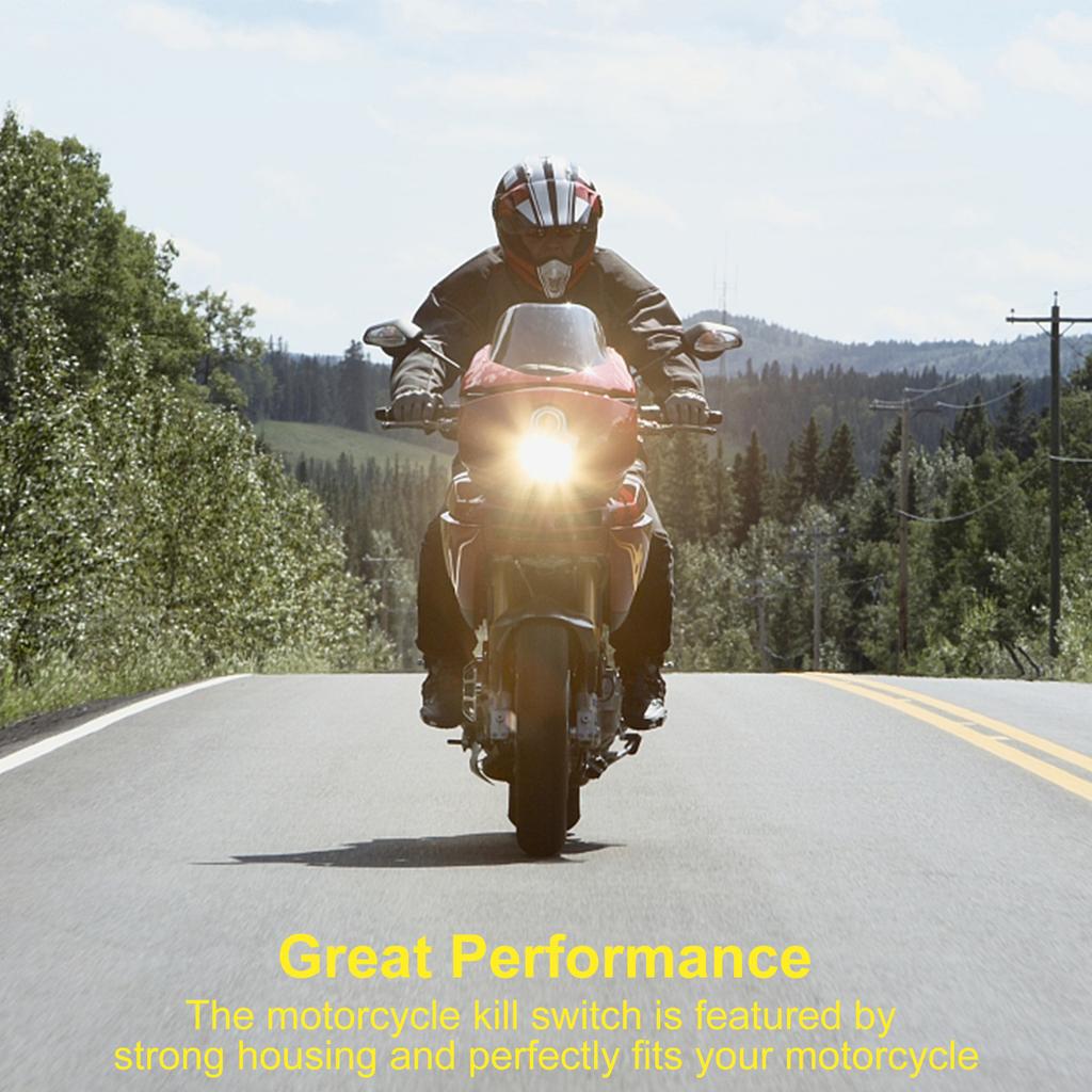 Waterproof Motorcycle Engine Stop Switch Handlebar Mounted For 22cm Moto Engine Stop Start Switch Switch Button For ATV