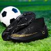 High-top Football Shoes Men and Women Children Broken Nails Tf Leather Feet Artificial Turf AG Nails Youth Student Training Shoes