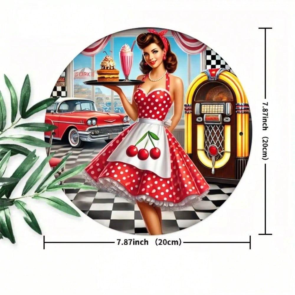 

Handmade Metal Tin Plate Wall Art Home Decor 20x20cm