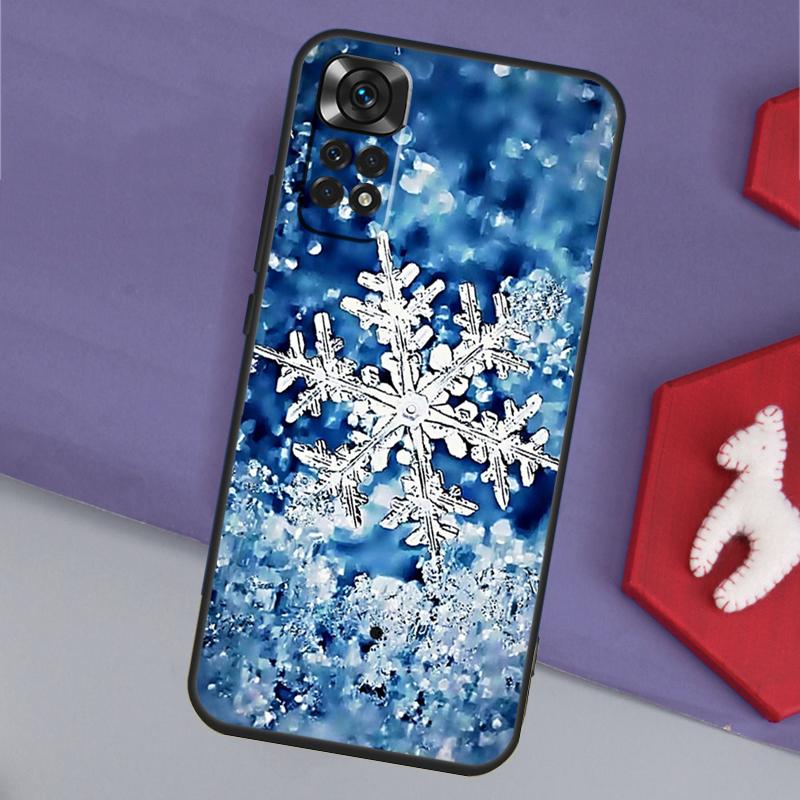 Snow Snowflake Winter Funda For Xiaomi Redmi Note 14 13 12 11 Pro 9 10 9S 10S 11S 12S Redmi 14C 10C 12C 13C Case