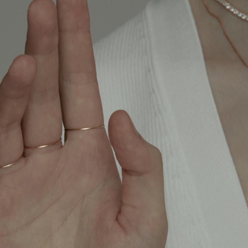 J.Gracelet R Gold 14K Simple Ring