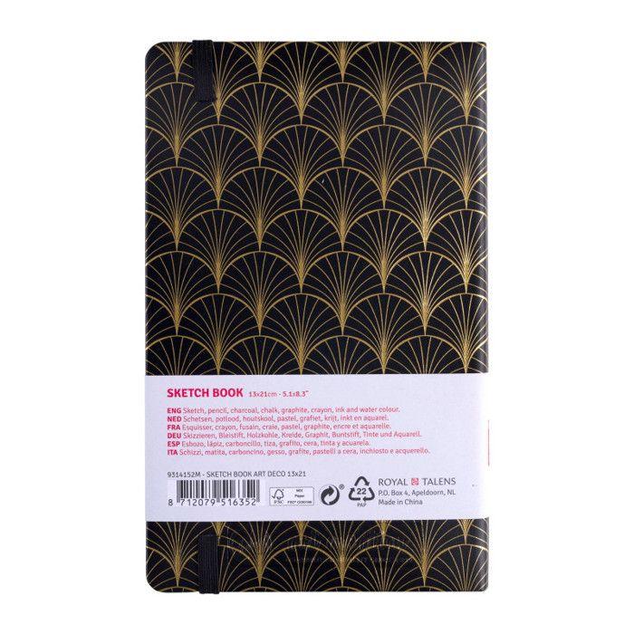 Notebook - Sketches - Art Deco - 13x21cm - 80 Pages - Hardcover